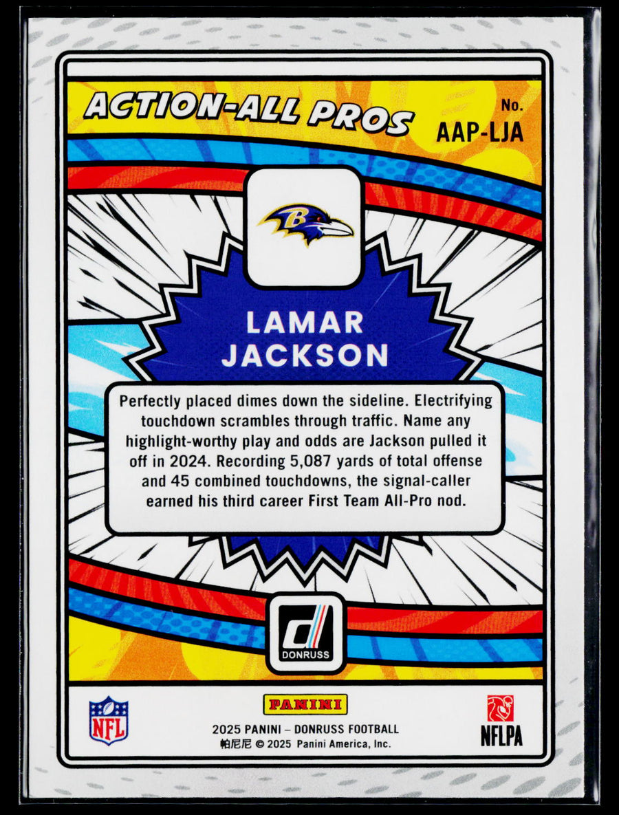 2025 Donruss #AAP-LJA Lamar Jackson Action-All Pros