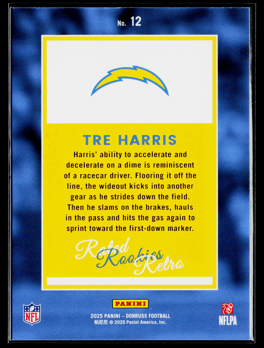2025 Donruss #12 Tre Harris Rated Rookies Retro