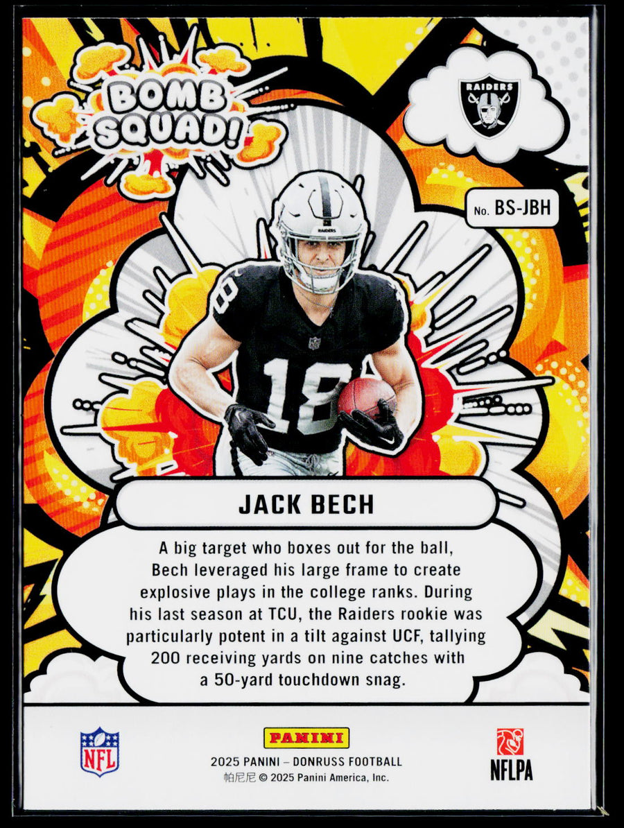 2025 Donruss #BS-JBH Jack Bech Bomb Squad