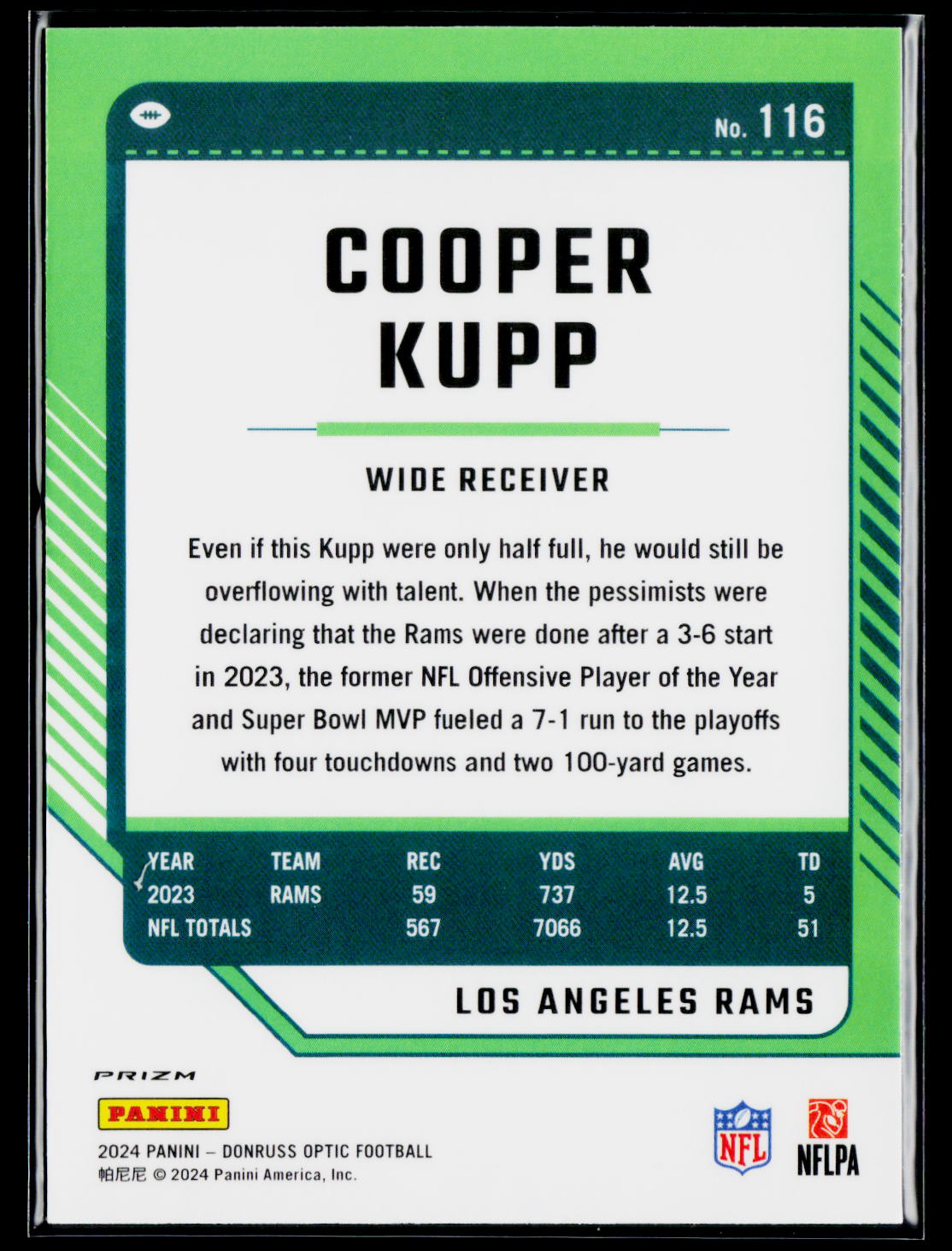 2024 Donruss Optic #116 Cooper Kupp