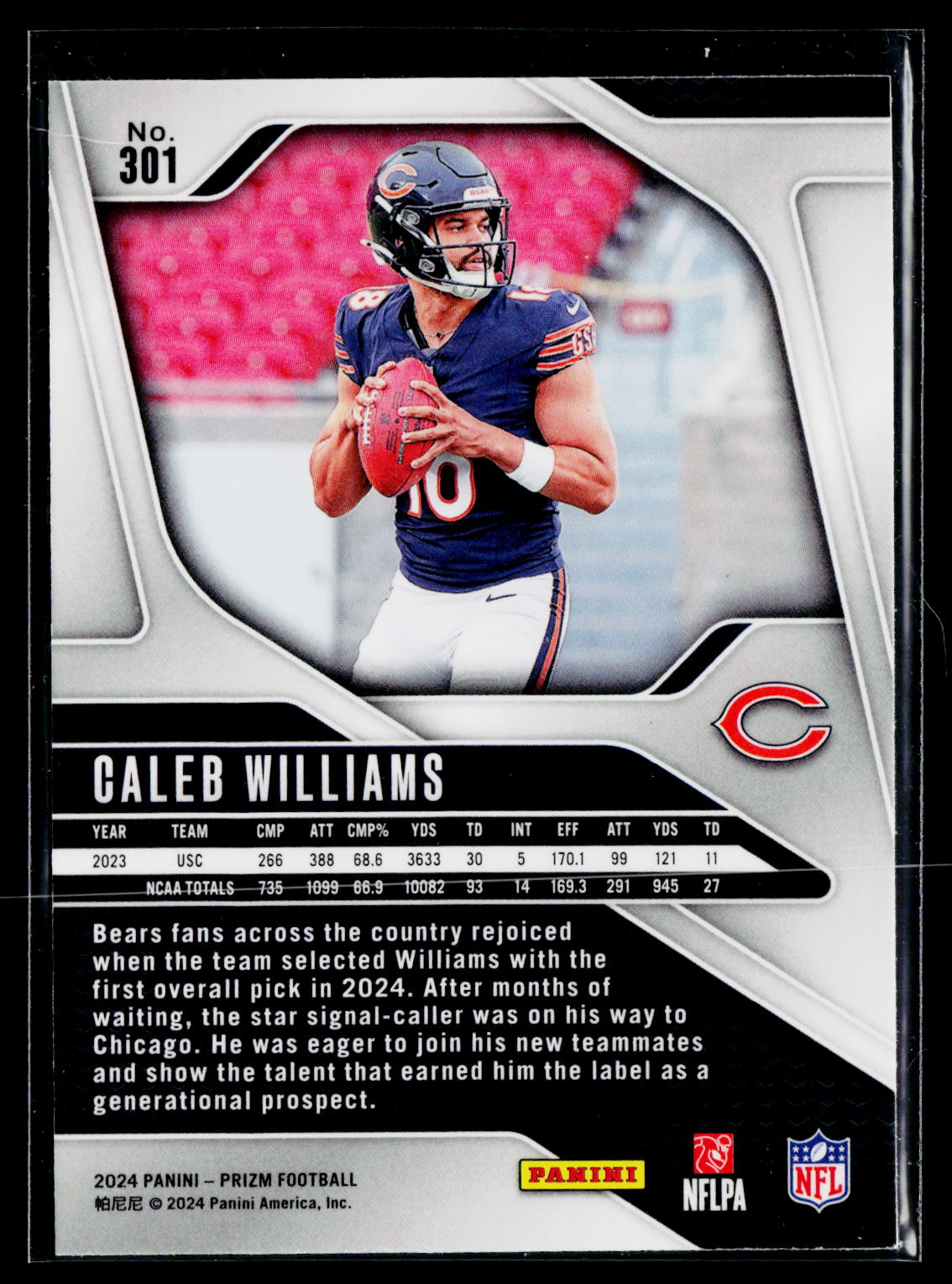 2024 Panini Prizm #301 Caleb Williams