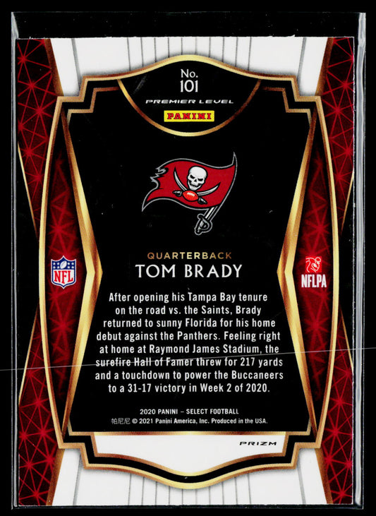 2020 Panini Select #101 Tom Brady Silver Prizm