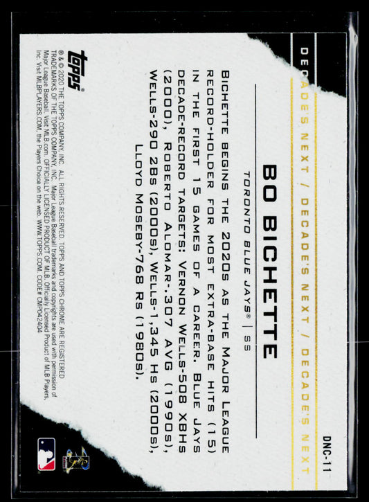 2020 Topps #DN-13 Bo Bichette Decade's Next