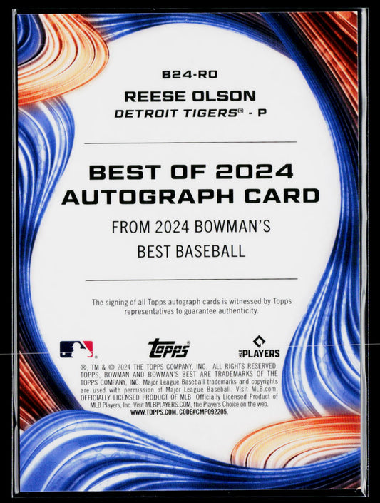 2024 Bowman's Best #B24-RO Reese Olson Best of 2024 Autographs