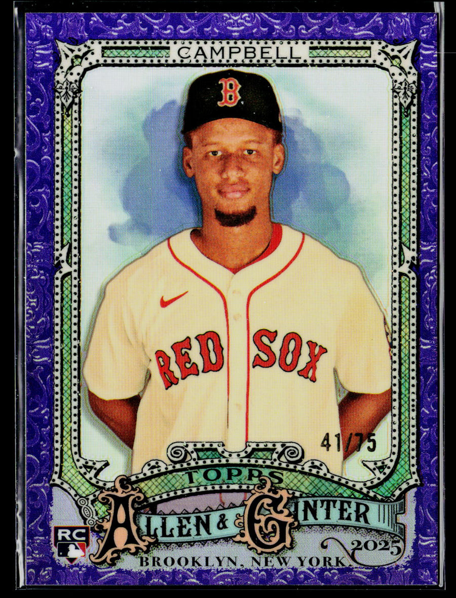 2025 Topps Allen & Ginter #89 Kristian Campbell Chrome Purple Refractor #/75