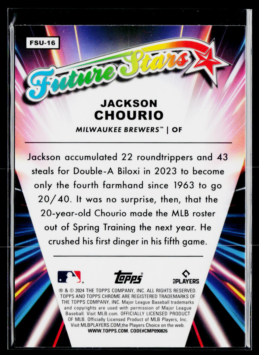 2024 Topps Chrome Update #FSU-16 Jackson Chourio Future Stars