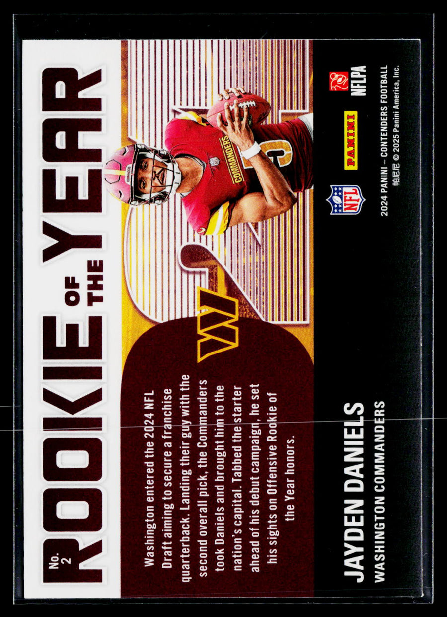 2024 Panini Contenders #2 Jayden Daniels Rookie of the Year Contenders