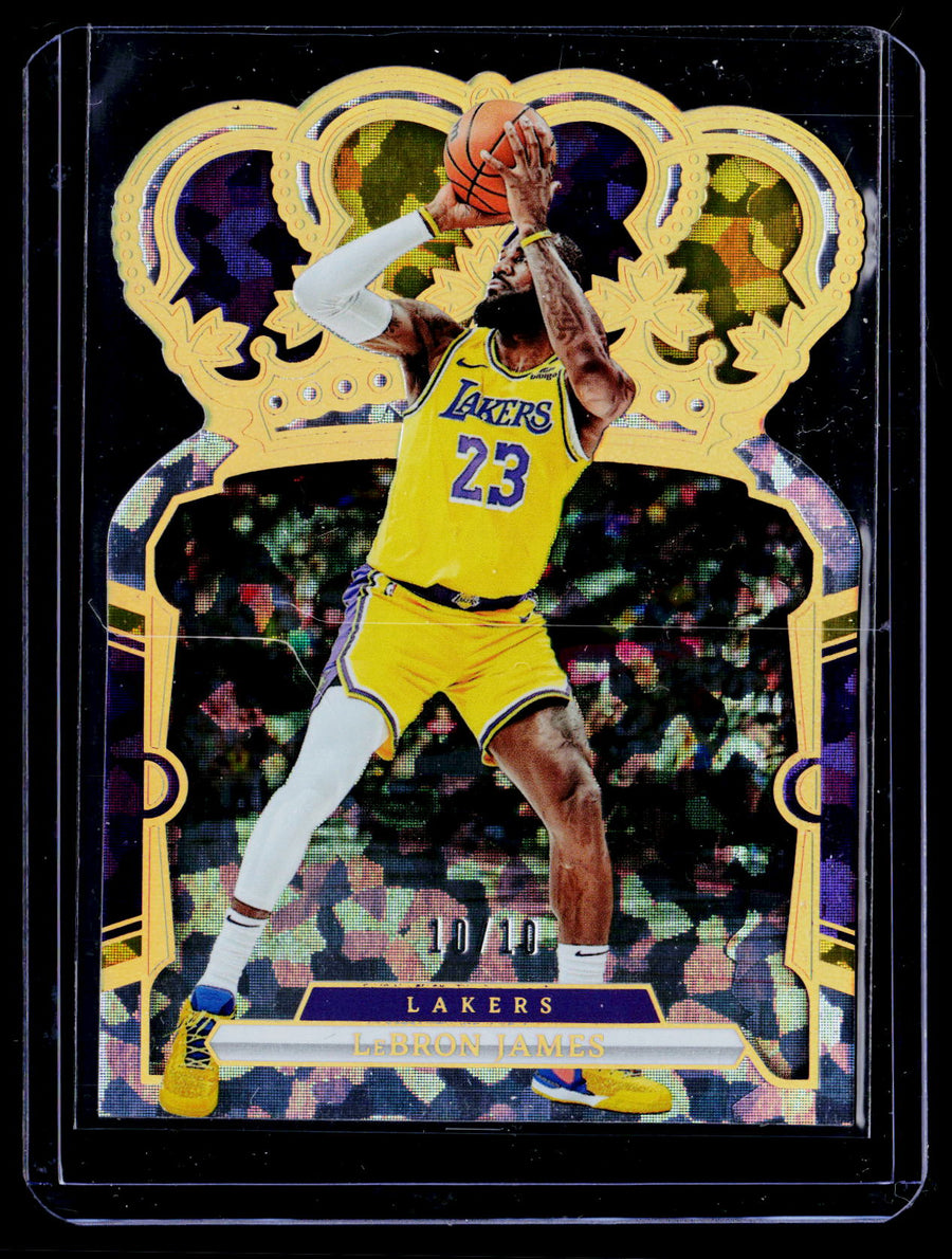 2023-24 Panini Crown Royale #95 LeBron James Crystal Gold #/10