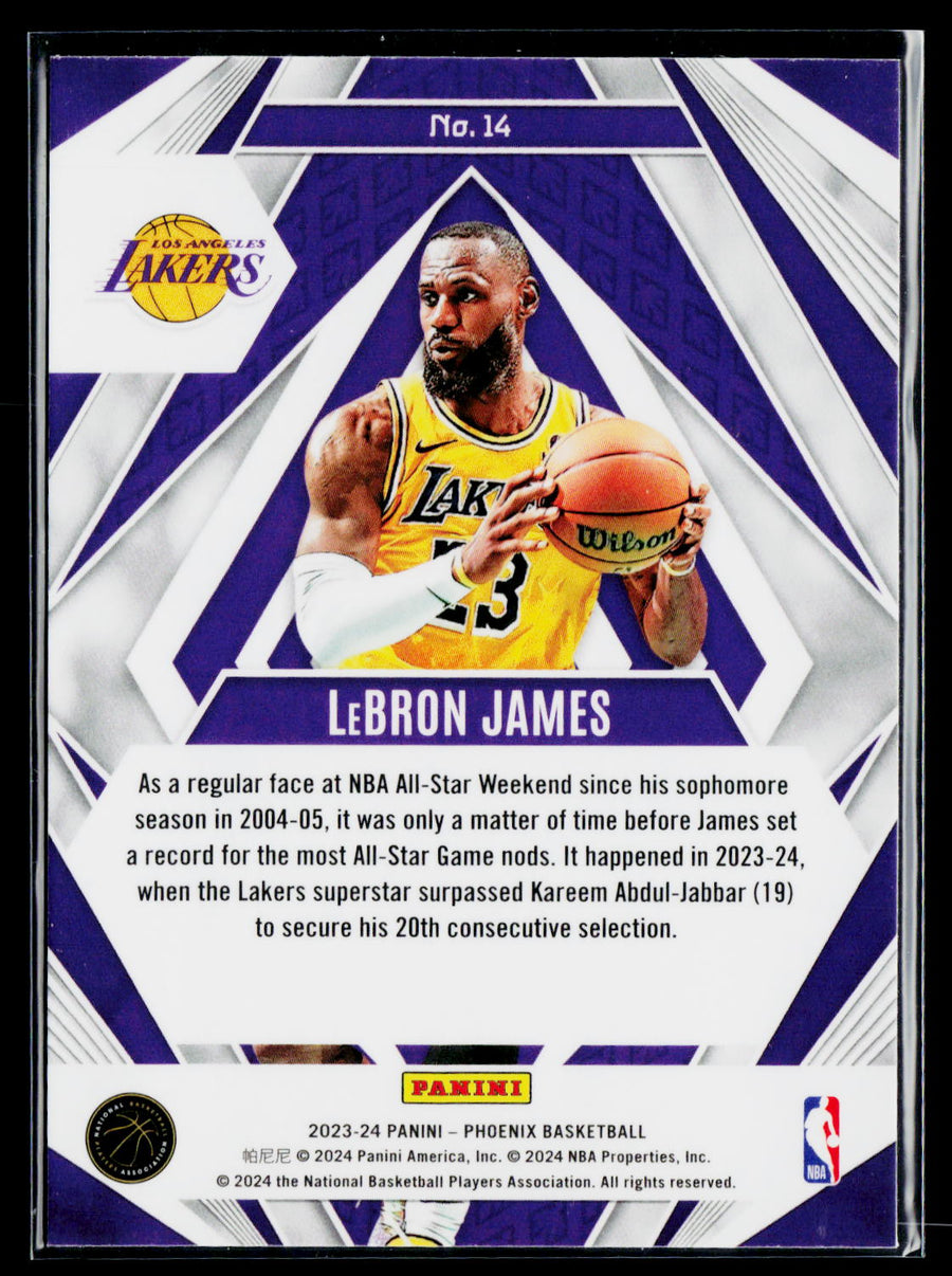 2023-24 Panini Phoenix #14 LeBron James Paragon