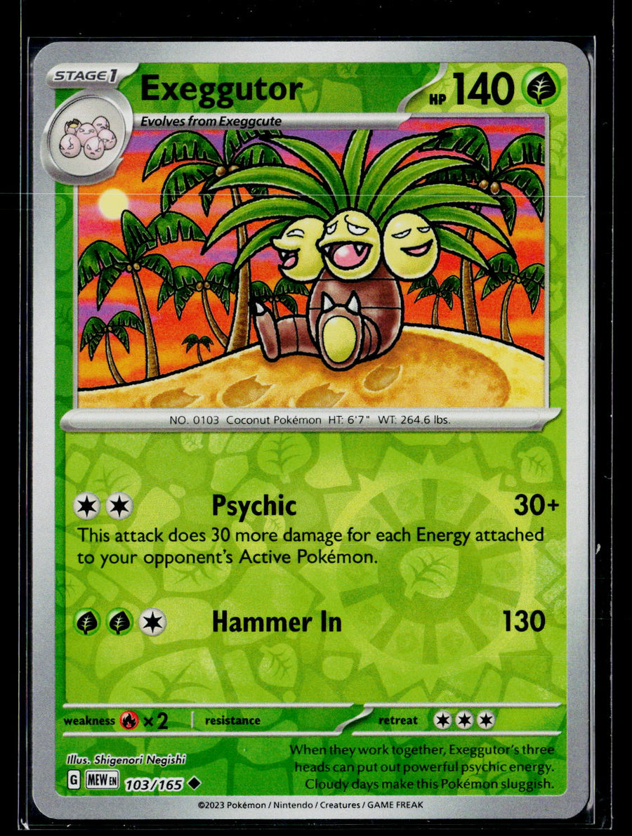 SV: Scarlet & Violet 151 #103/165 Exeggutor reverse holo