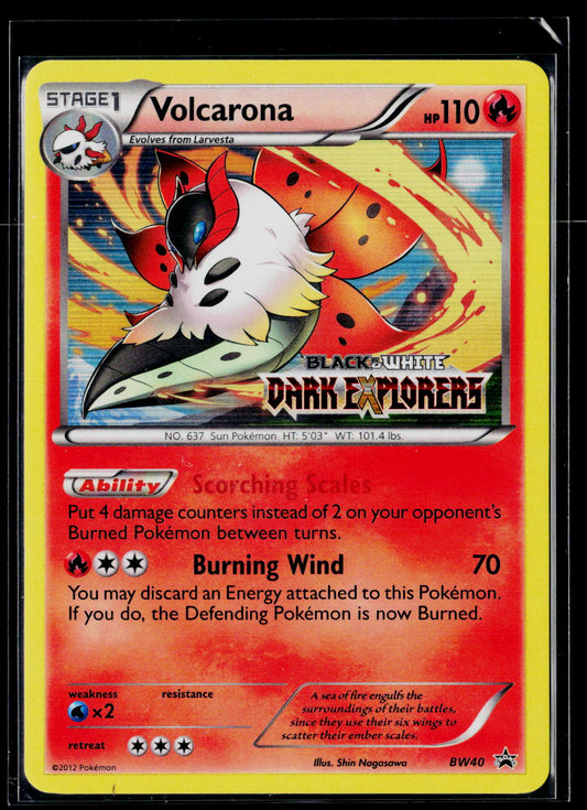 Black and White Promos #BW40 Volcarona stamped dark explorers