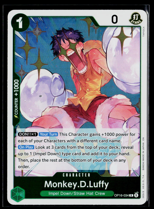 The Time of Battle #OP16-034 Monkey.D.Luffy (034)