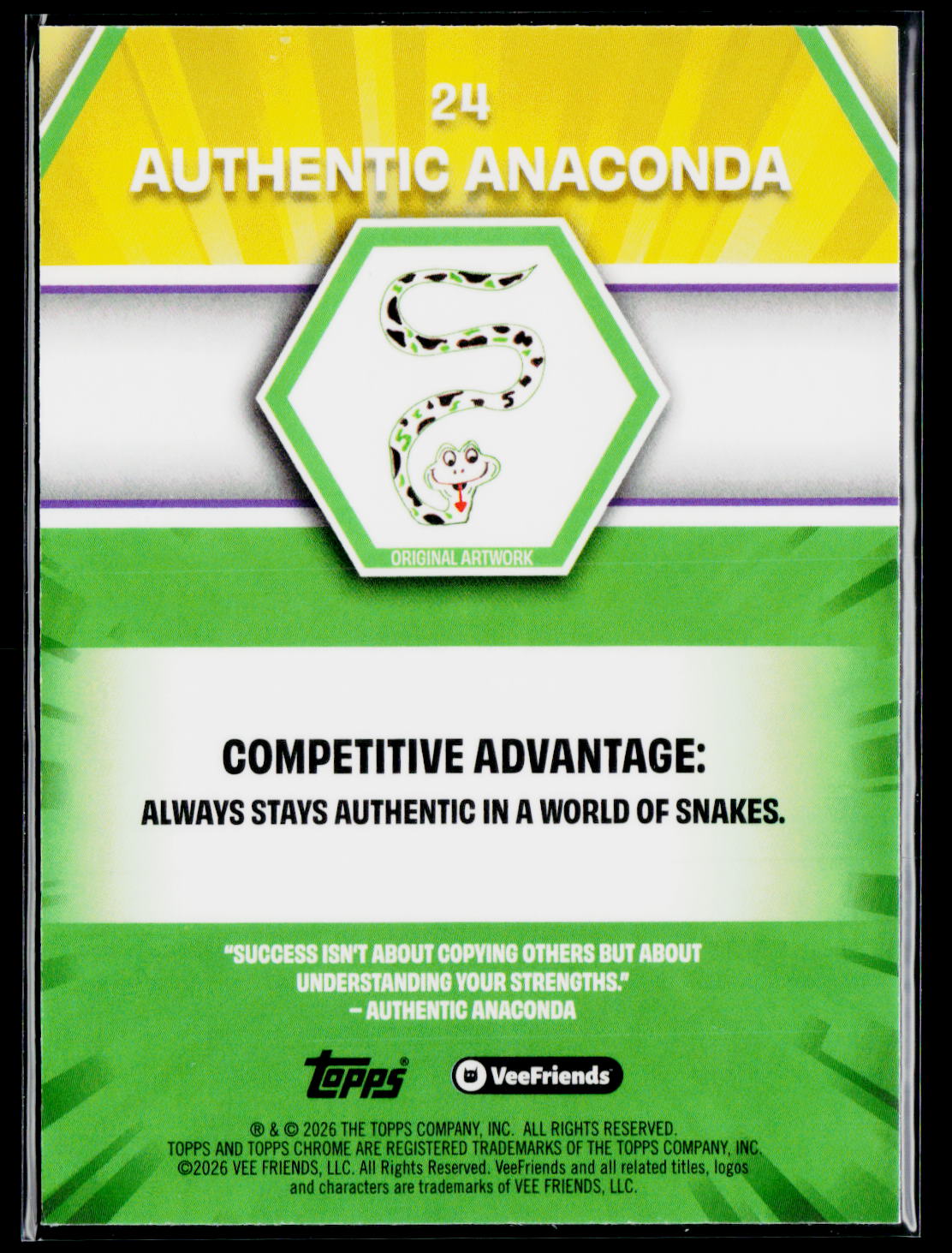 2026 Topps Chrome VeeFriends Authentic Anaconda xfractor