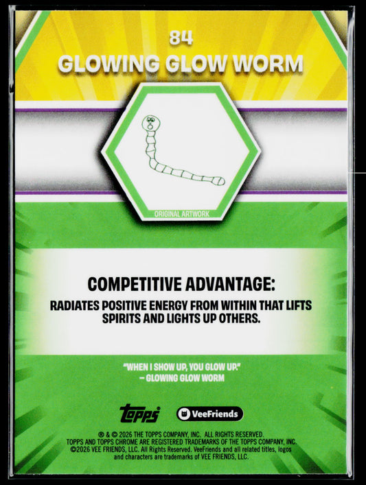 2026 Topps Chrome VeeFriends Glowing Glow Worm