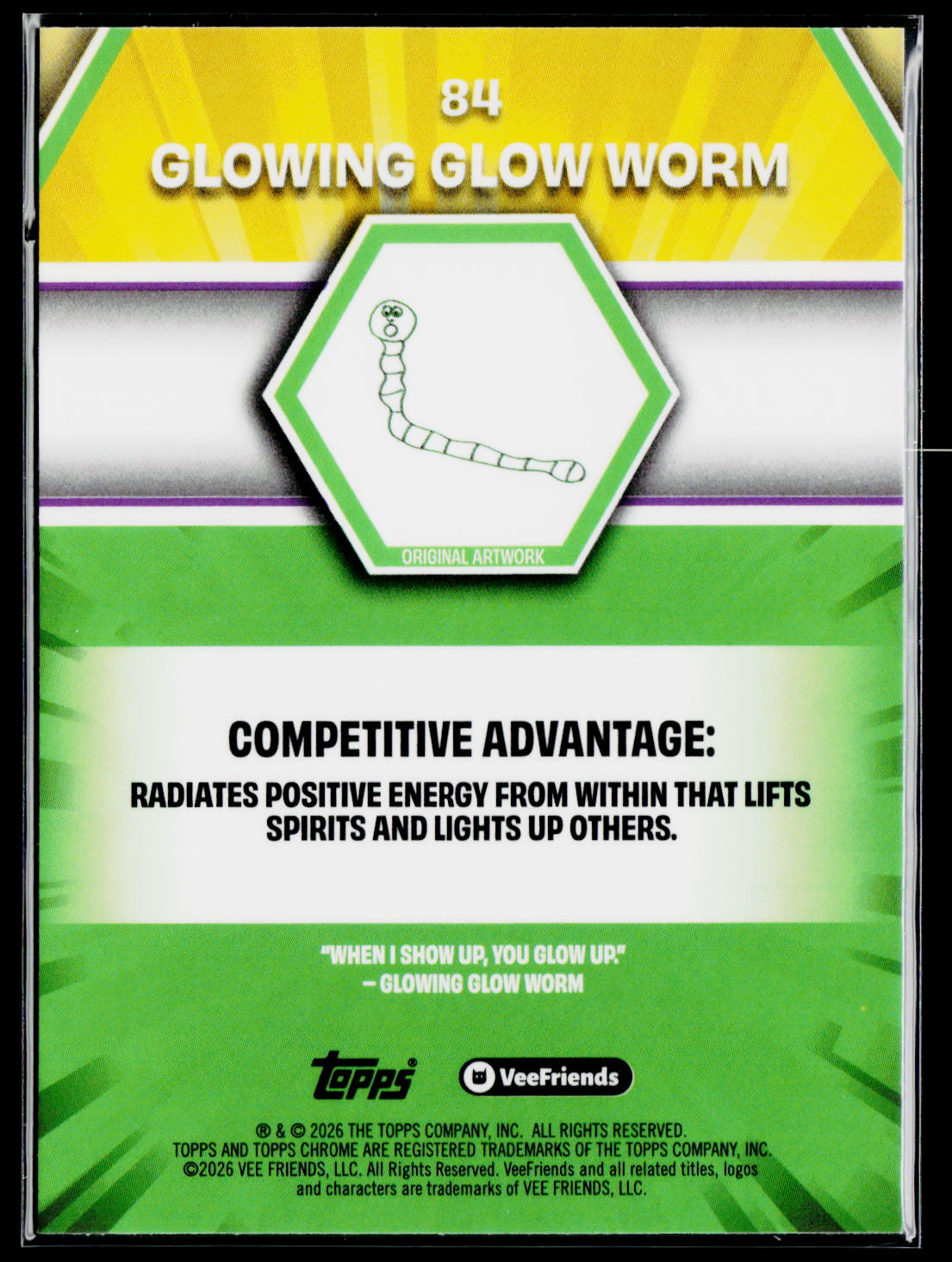 2026 Topps Chrome VeeFriends Glowing Glow Worm