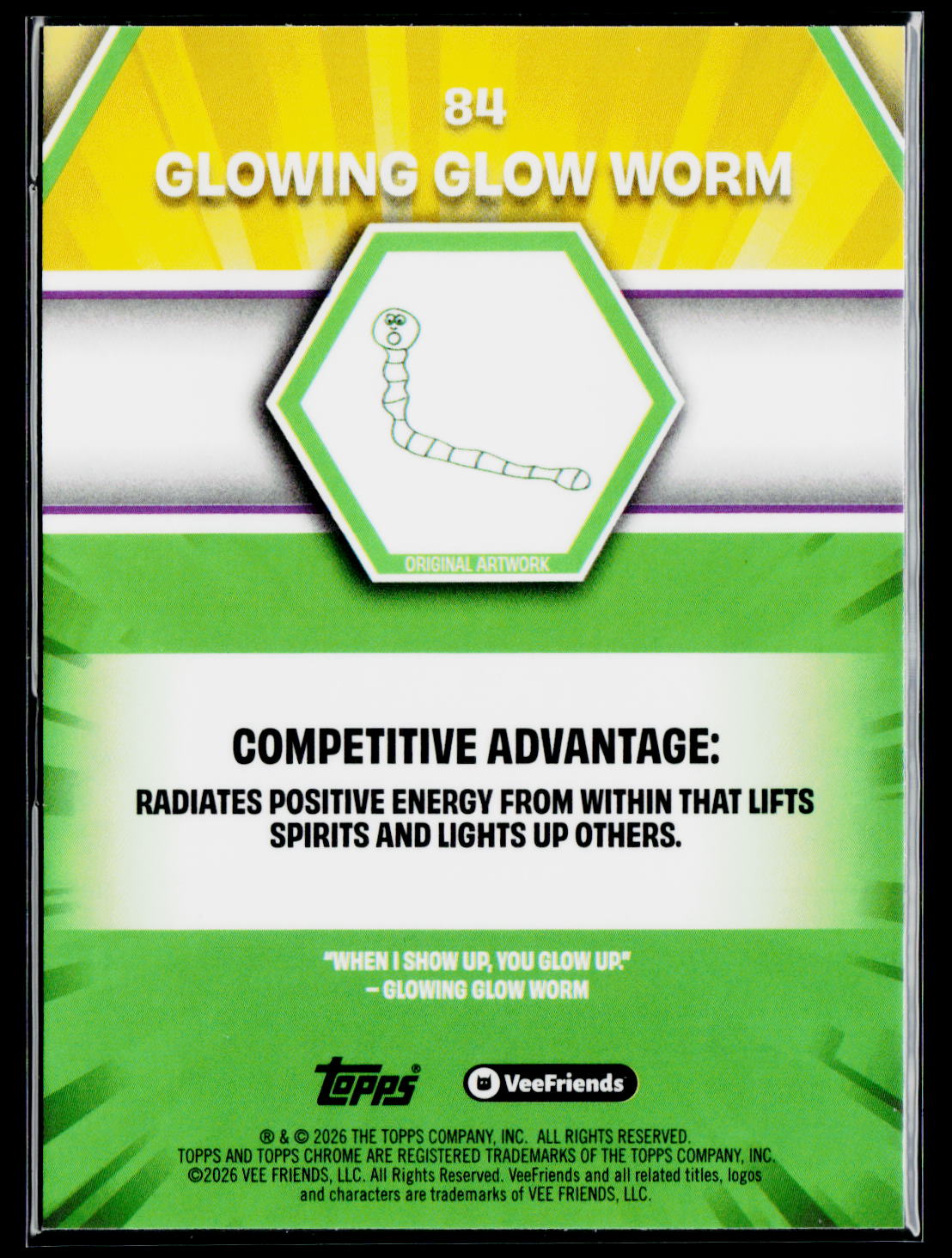 2026 Topps Chrome VeeFriends Glowing Glow Worm