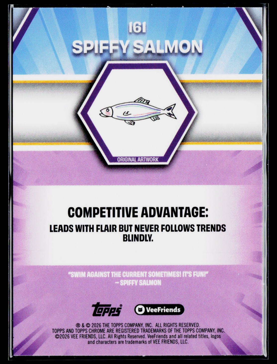 2026 Topps Chrome VeeFriends Spiffy Salmon