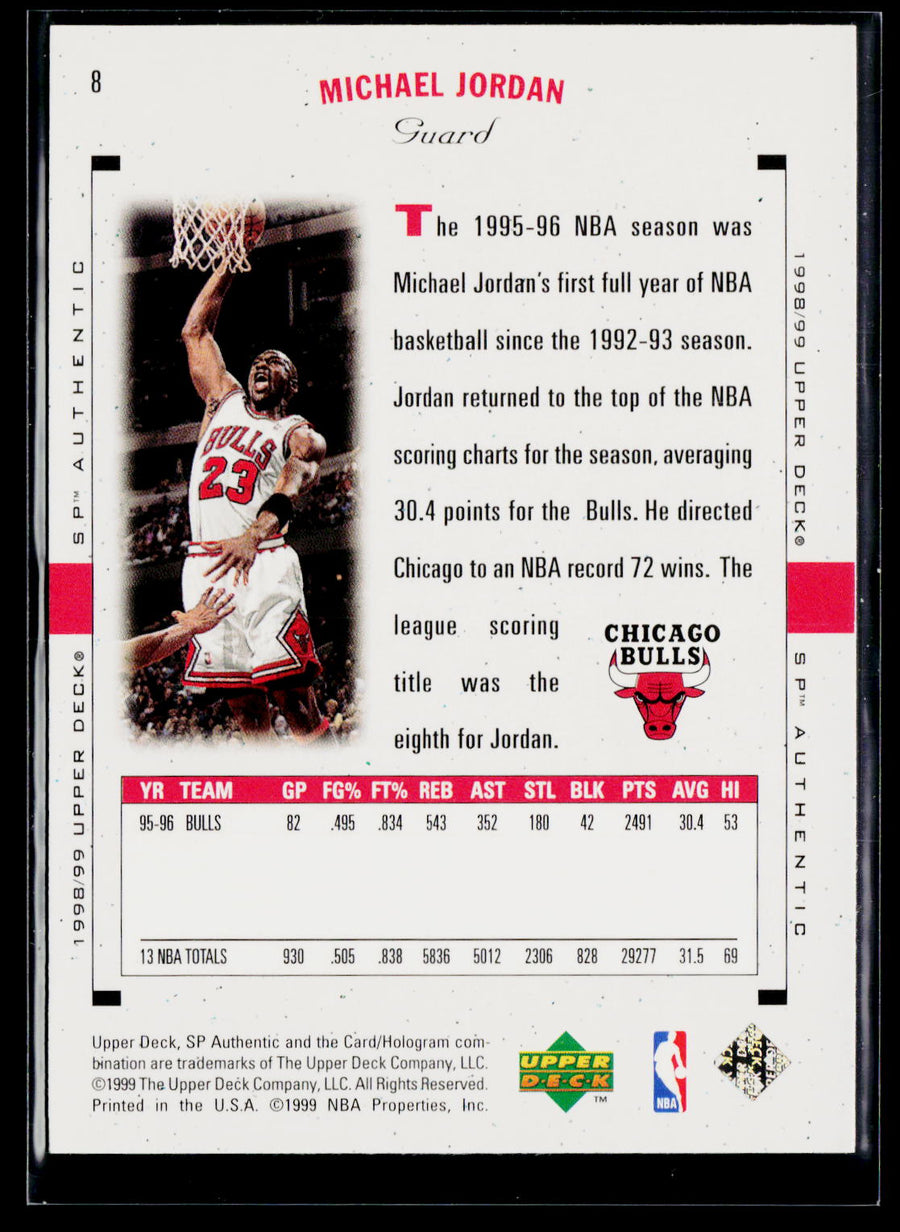 1998-99 SP Authentic #8 Michael Jordan