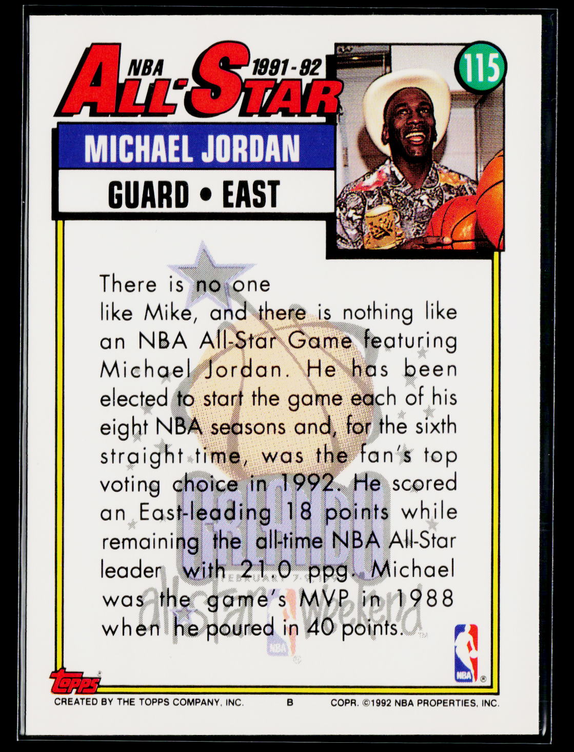 1992-93 Topps #115 Michael Jordan