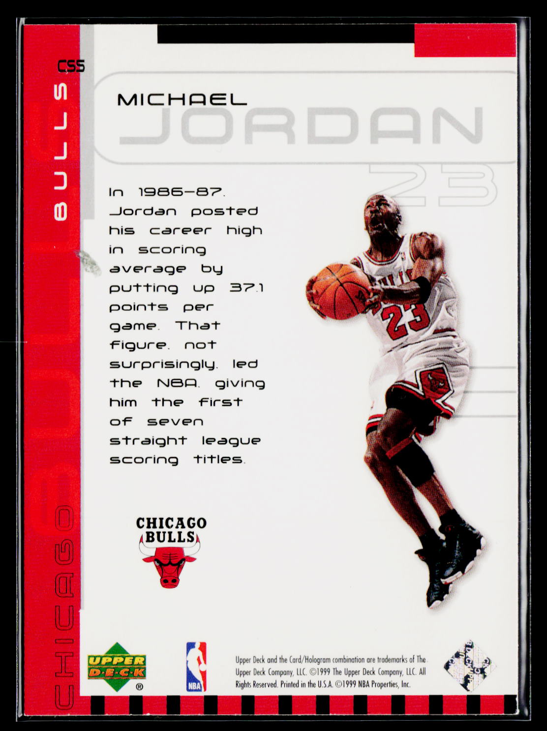 1999-00 Upper Deck Ovation #CS5 Michael Jordan MJ Center Stage