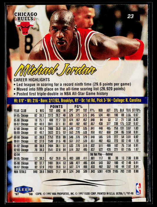 1997-98 Ultra #23 Michael Jordan