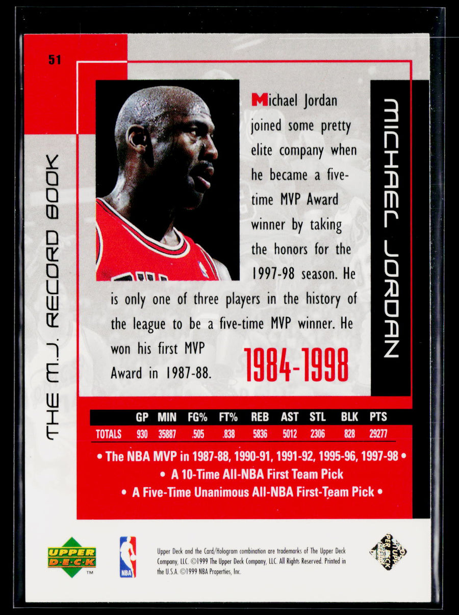 1999 Upper Deck Michael Jordan Career Collection #51 Michael Jordan