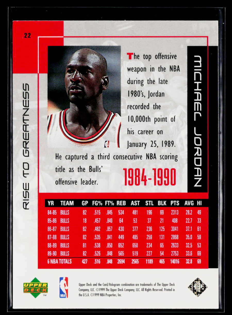 1999 Upper Deck Michael Jordan Career Collection #22 Michael Jordan