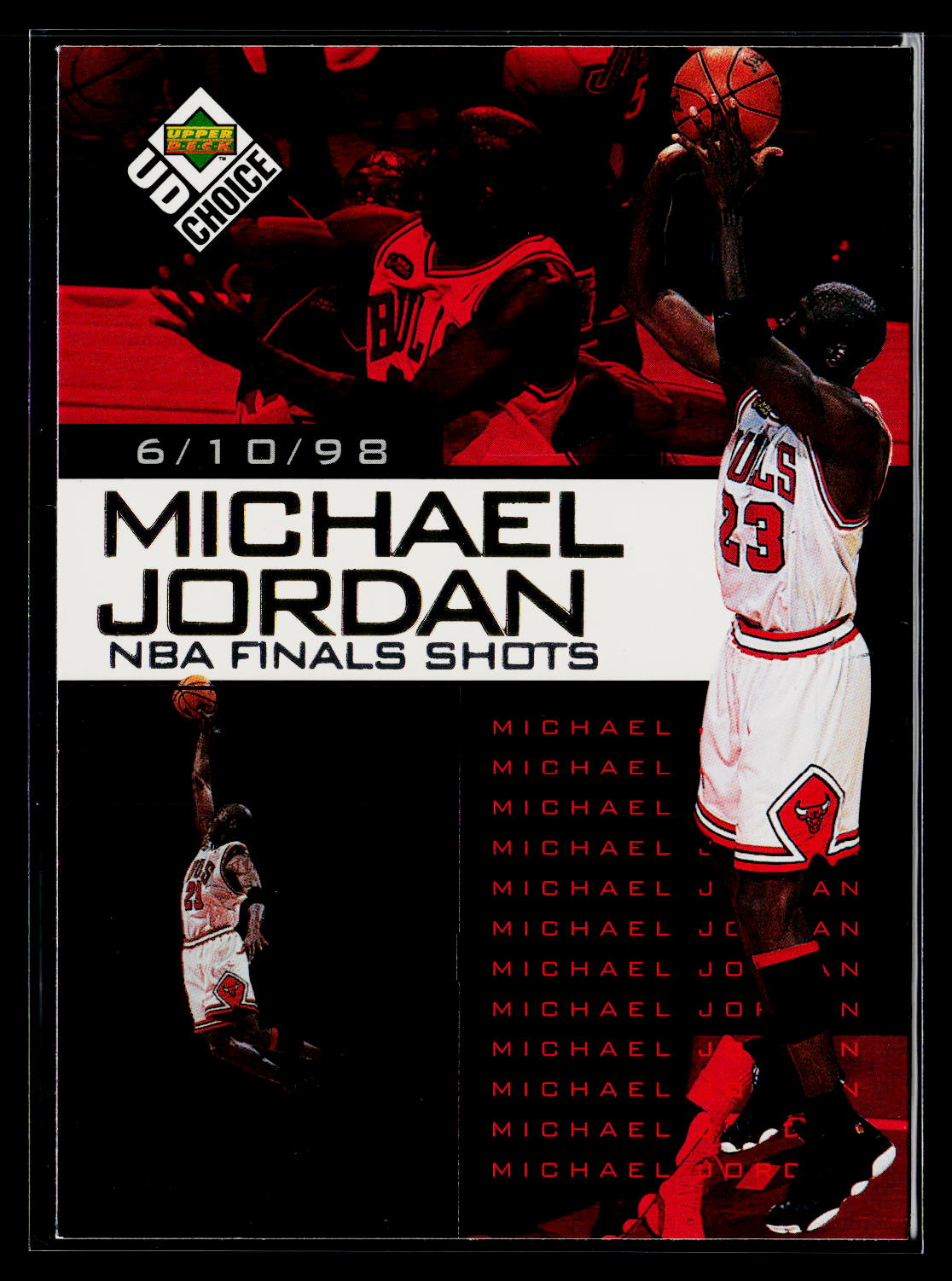 1998-99 UD Choice Preview #4 Michael Jordan Michael Jordan NBA Finals Shots