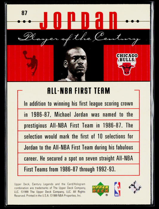 1998-99 Upper Deck Century Legends #87 Michael Jordan