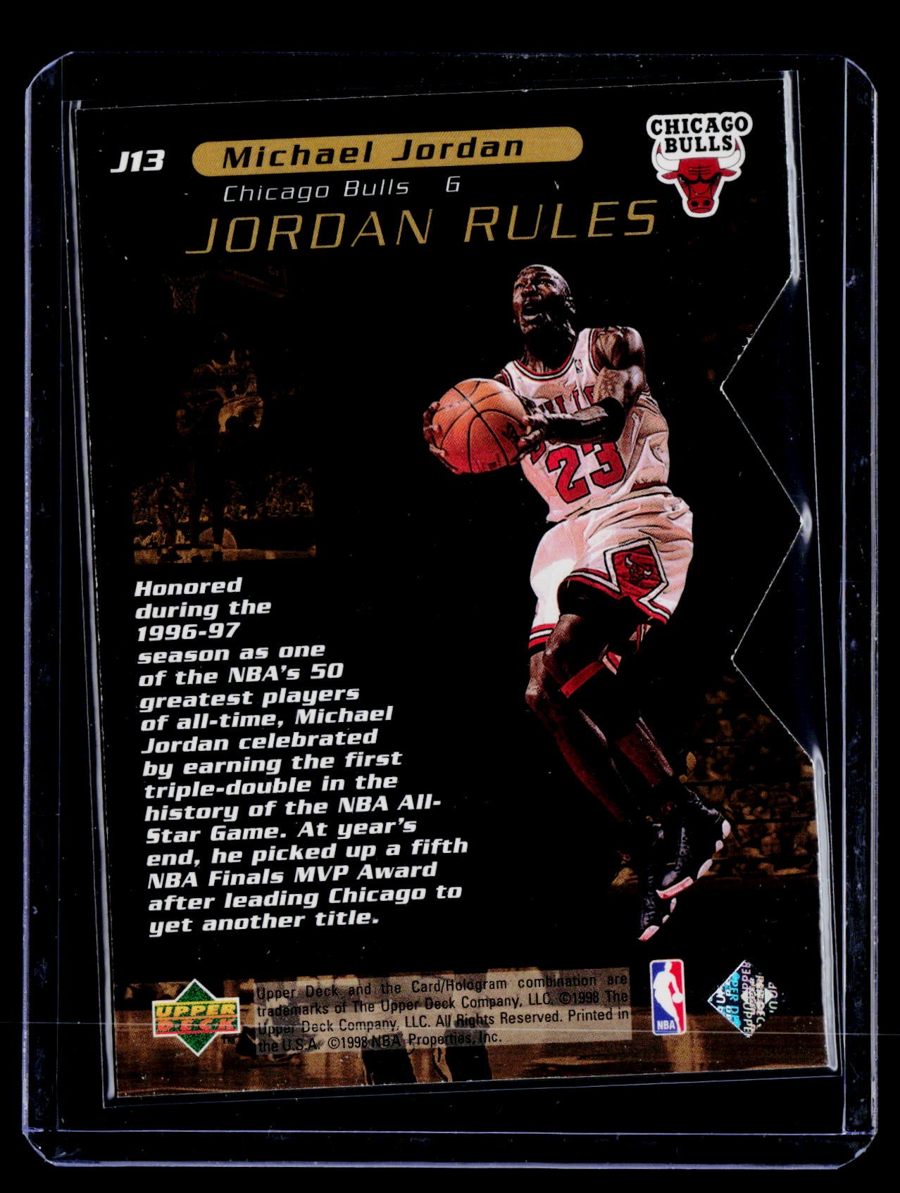 1998-99 Upper Deck Ovation #J13 Michael Jordan Jordan Rules