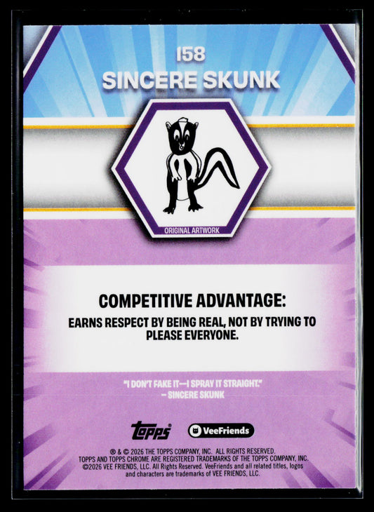 2026 Topps Chrome VeeFriends #158 Sincere Skunk