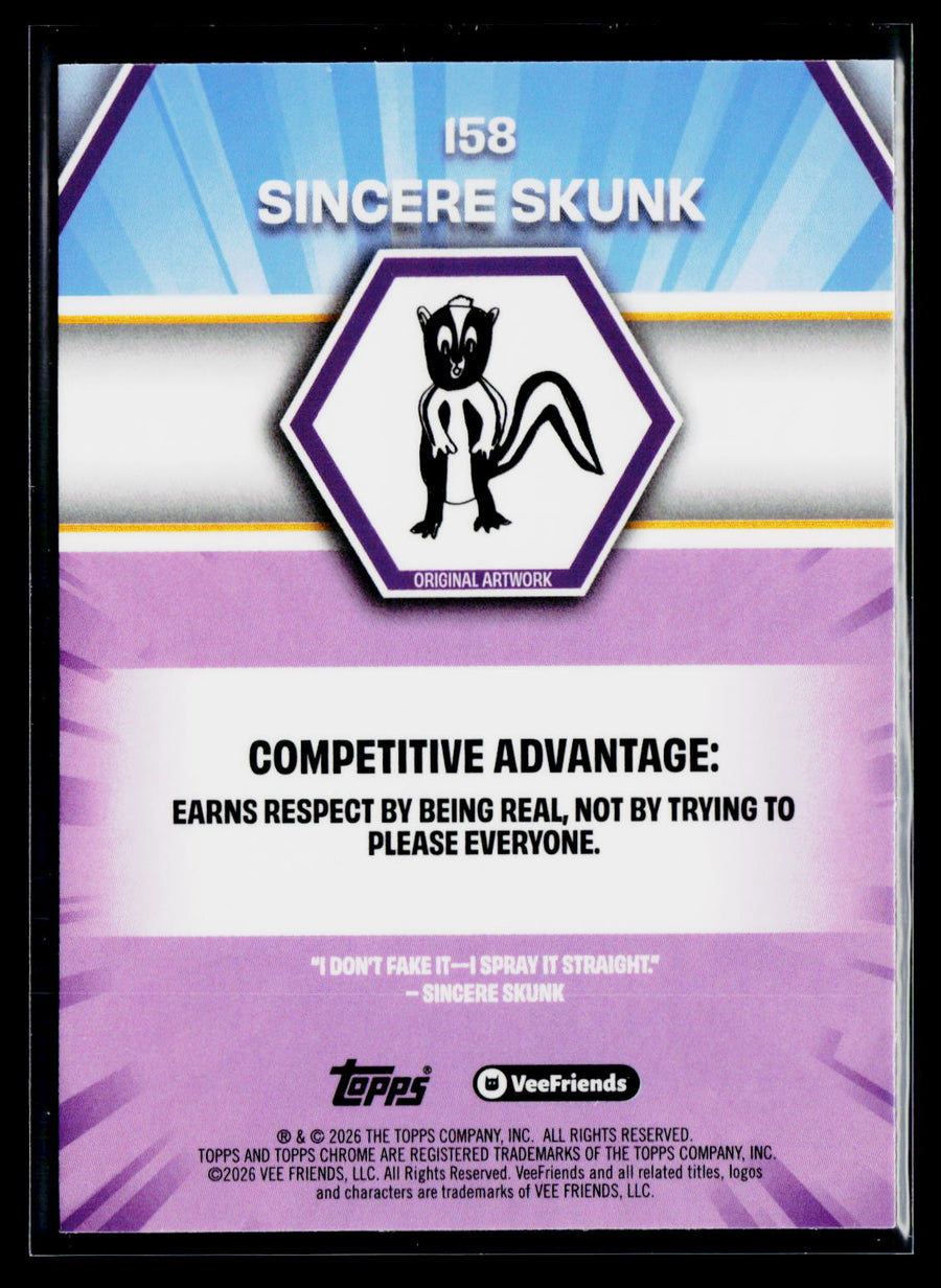 2026 Topps Chrome VeeFriends #158 Sincere Skunk