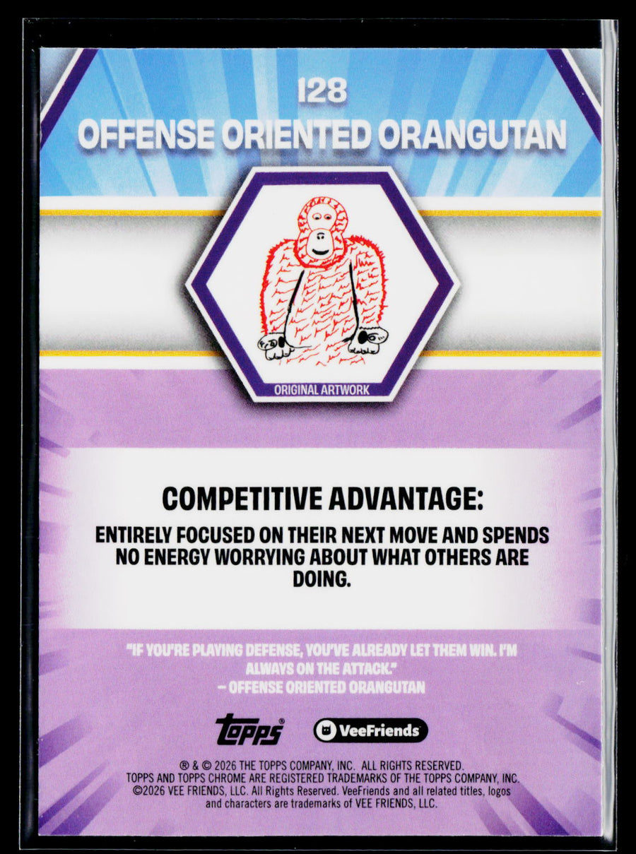 2026 Topps Chrome VeeFriends #128 Offense Oriented Orangutan