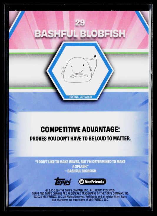 2026 Topps Chrome VeeFriends #29 Bashful Blobfish