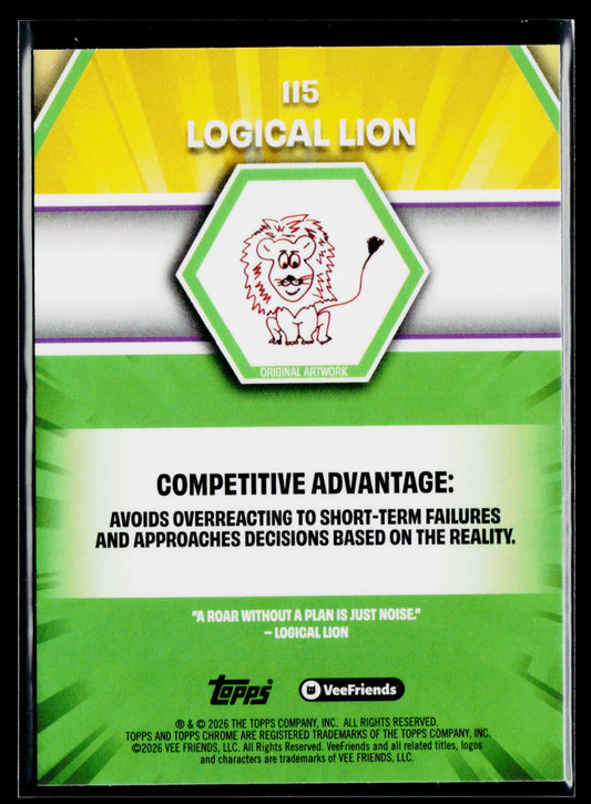 2026 Topps Chrome VeeFriends #115 Logical Lion