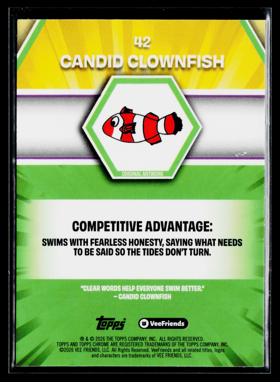 2026 Topps Chrome VeeFriends #42 Candid Clownfish