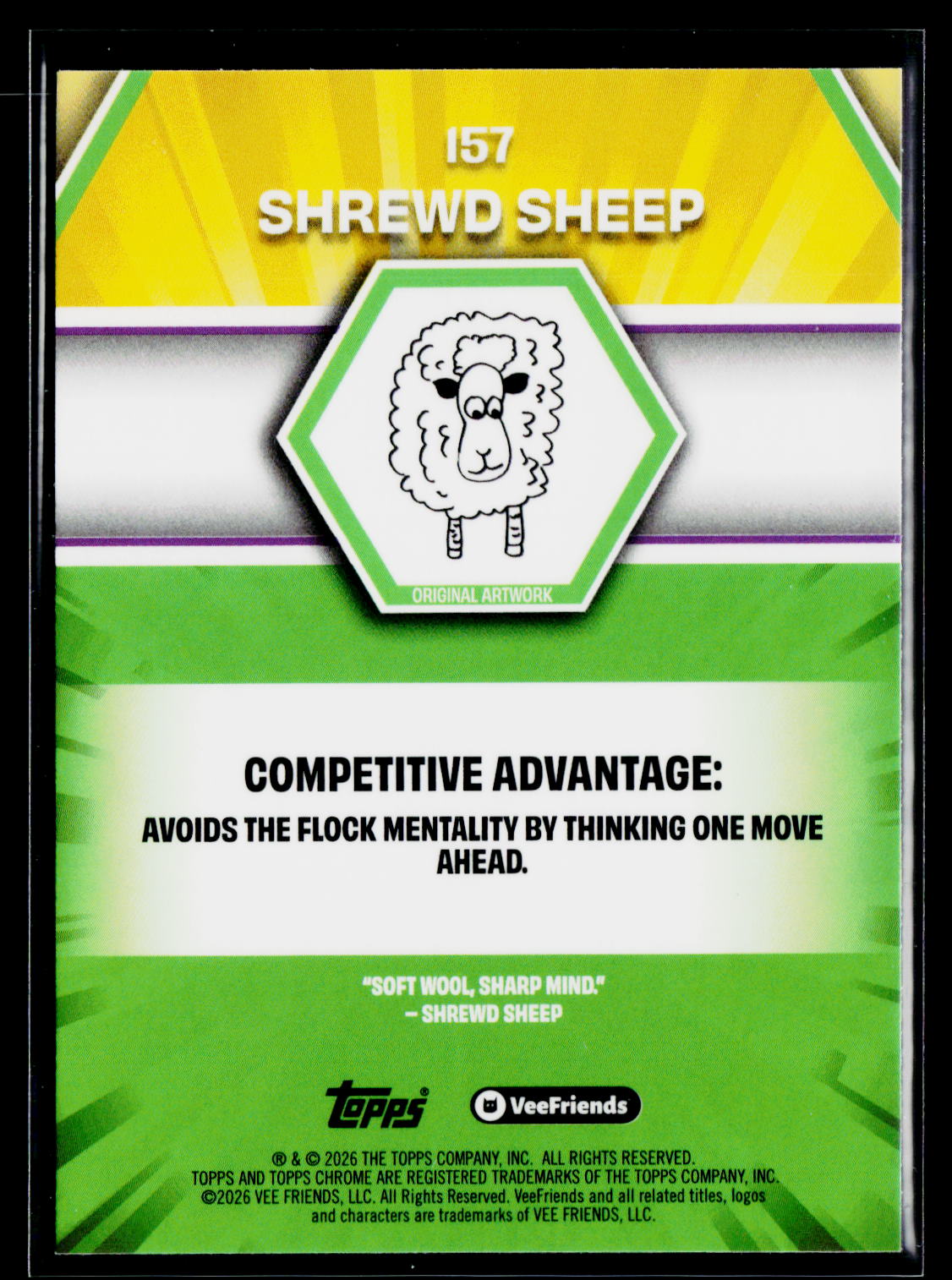 2026 Topps Chrome VeeFriends #157 Shrewd Sheep