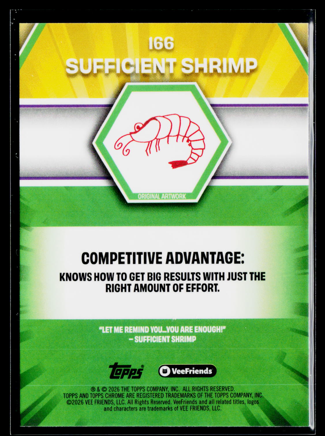 2026 Topps Chrome VeeFriends #166 Sufficient Shrimp