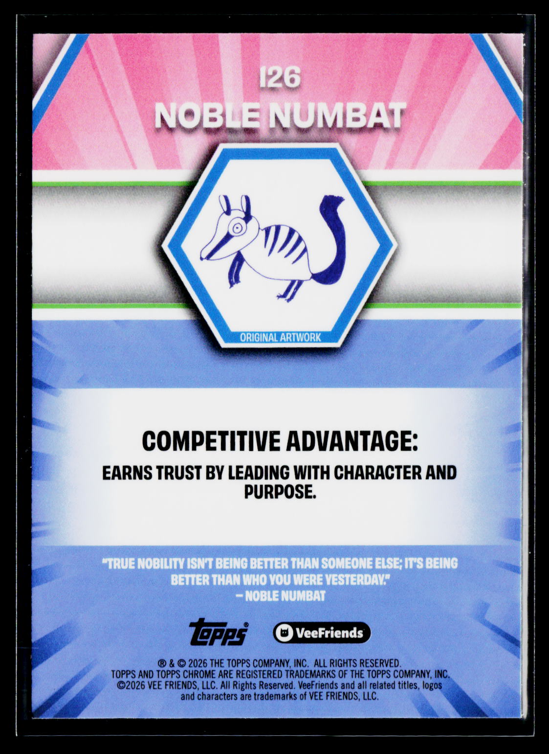 2026 Topps Chrome VeeFriends #126 Noble Numbat