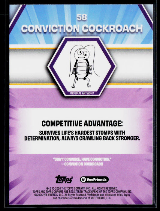 2026 Topps Chrome VeeFriends #58 Conviction Cockroach