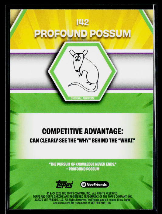 2026 Topps Chrome VeeFriends #142 Profound Possum