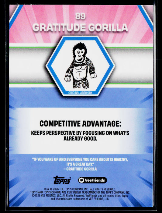 2026 Topps Chrome VeeFriends #89 Gratitude Gorilla