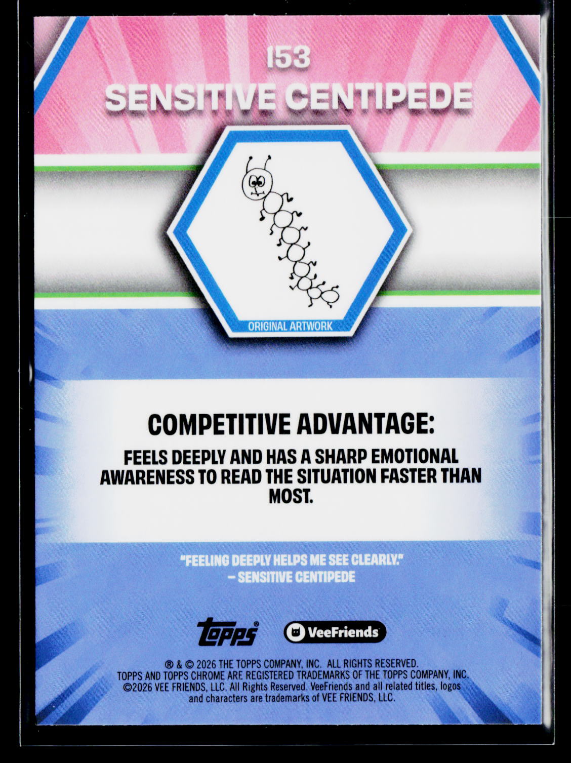 2026 Topps Chrome VeeFriends #153 Sensitive Centipede