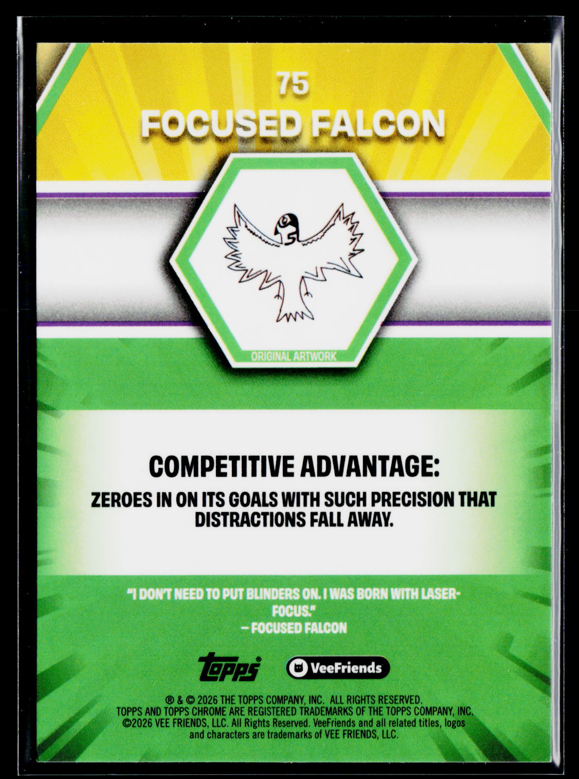2026 Topps Chrome VeeFriends #75 Focused Falcon