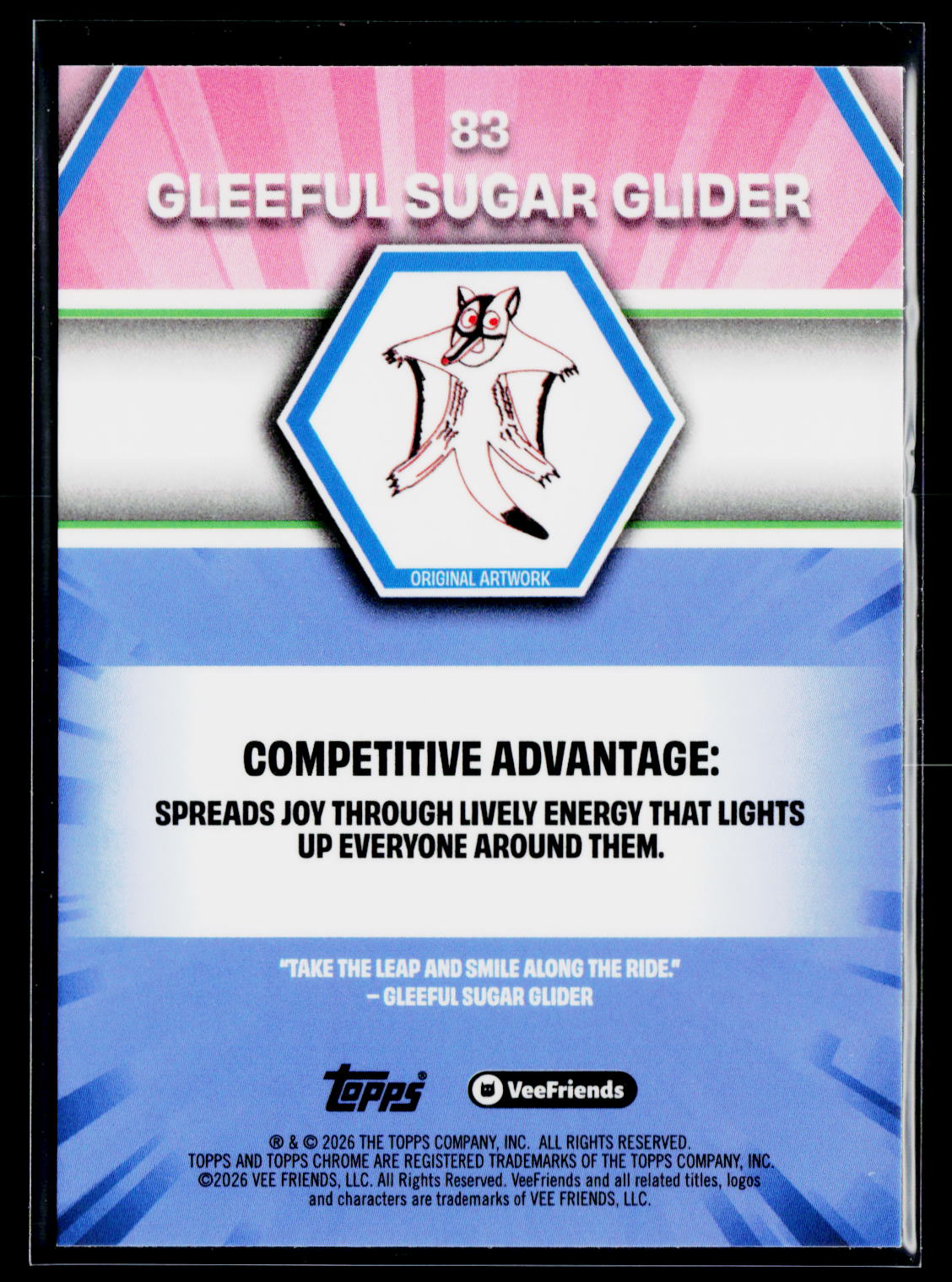 2026 Topps Chrome VeeFriends #83 Gleeful Sugar Glider