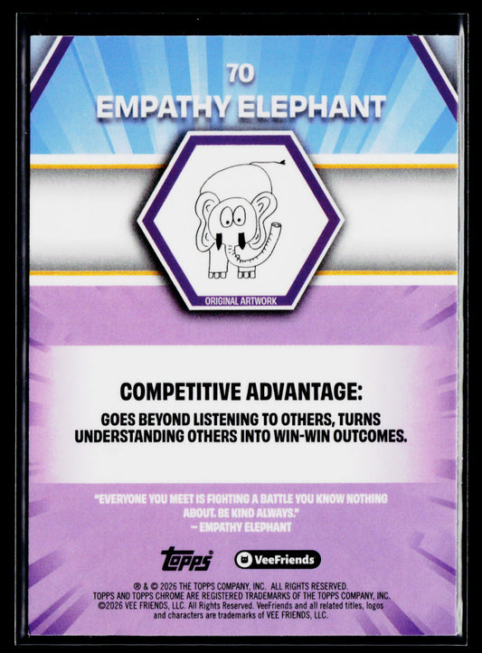 2026 Topps Chrome VeeFriends #70 Empathy Elephant