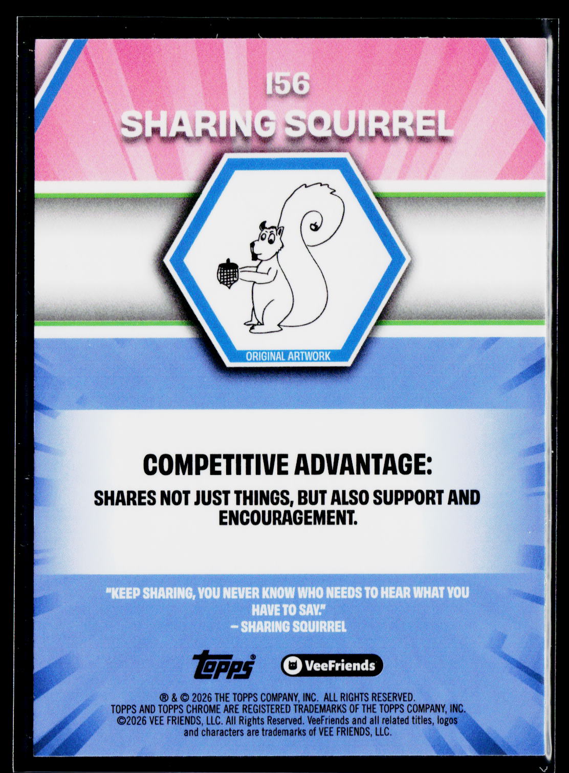 2026 Topps Chrome VeeFriends #156 Sharing Squirrel