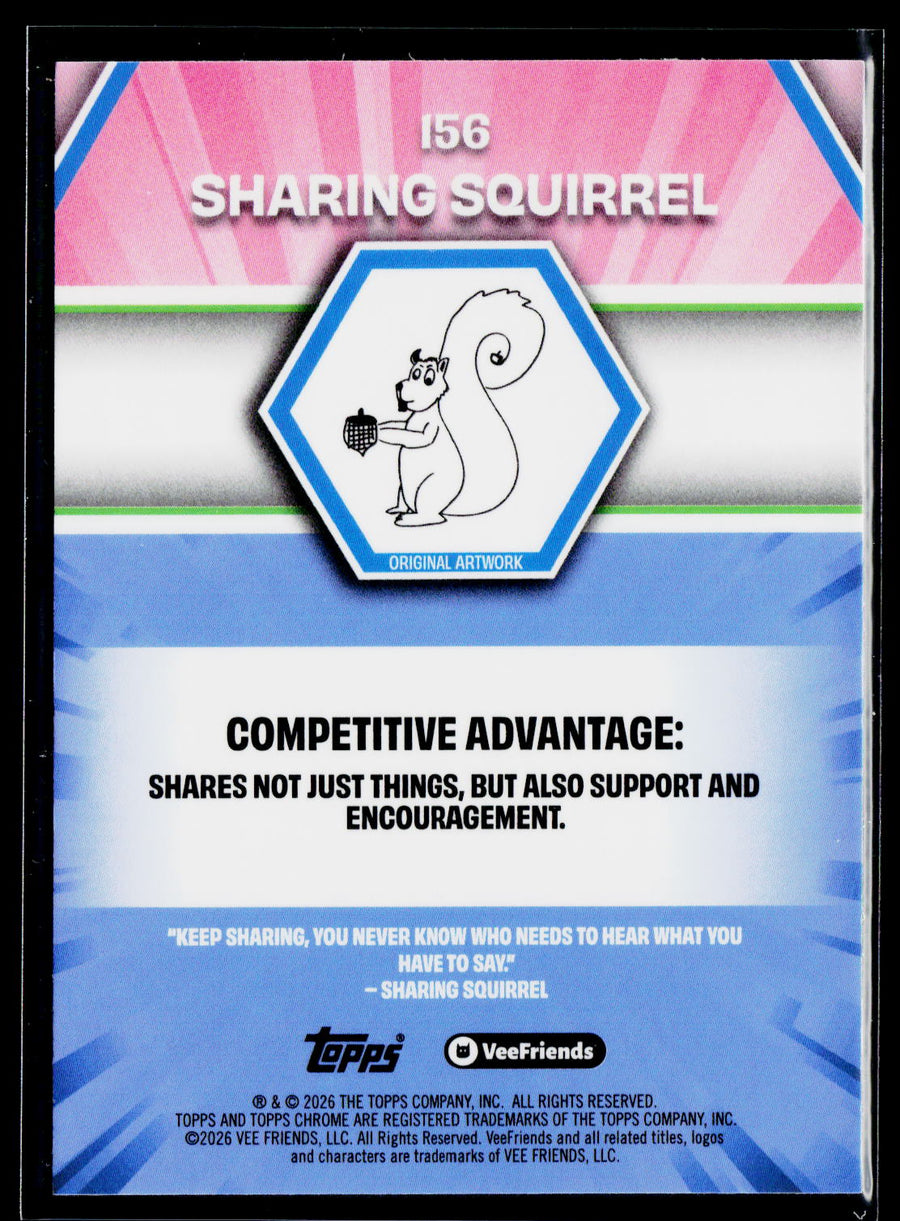2026 Topps Chrome VeeFriends #156 Sharing Squirrel