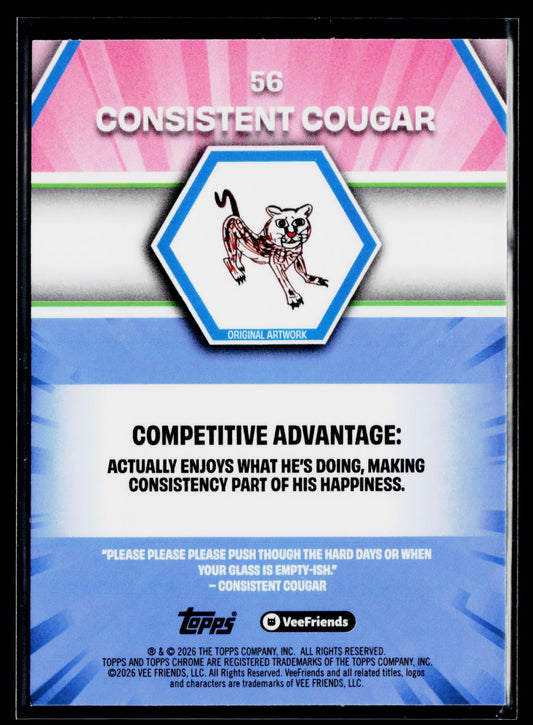 2026 Topps Chrome VeeFriends #56 Consistent Cougar