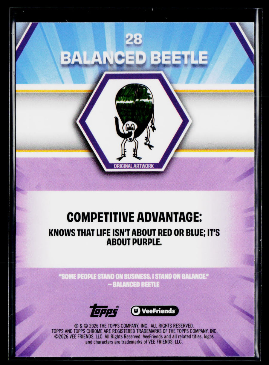 2026 Topps Chrome VeeFriends #28 Balanced Beetle